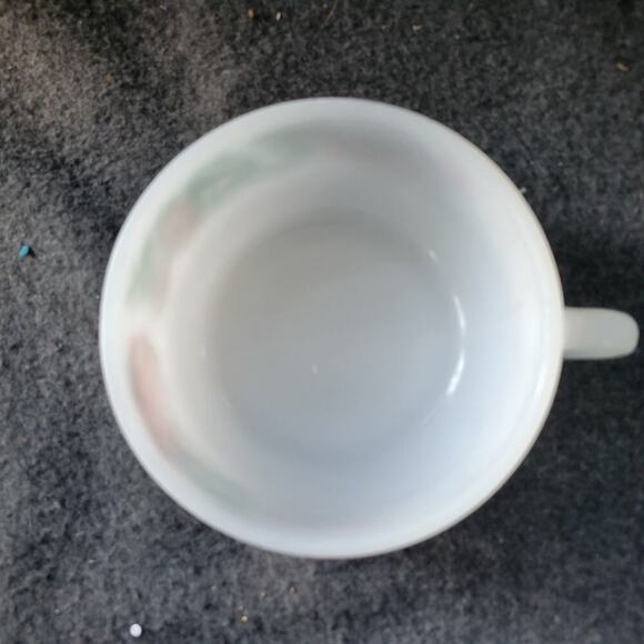 Vintage Glasbake J-2711 Milk Glass Retro Vegetables Soup Mug Coffee Cup USA - Picture 6 of 8